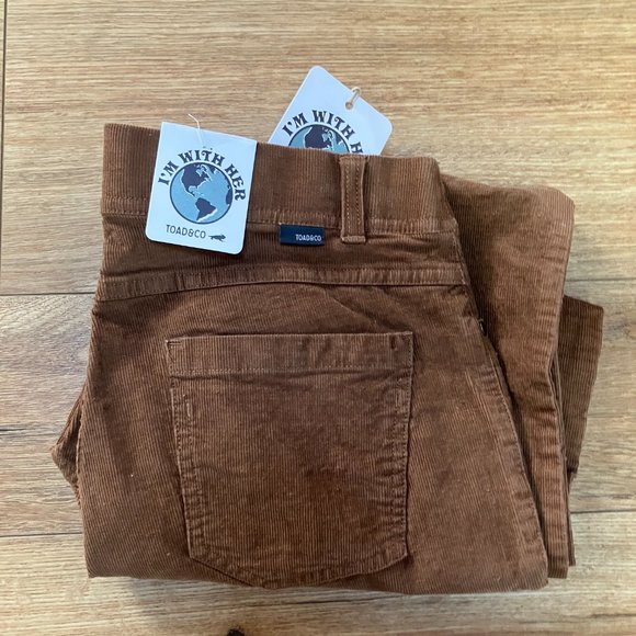 Toad & Co Wide Leg Cords Brown Sugar - Picture 3 of 4